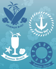 Summer logo silhouette