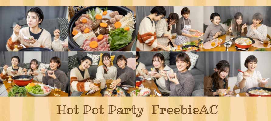 Photo of a woman having a hot pot party