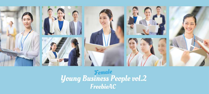 日本人女性3人のビジネス写真