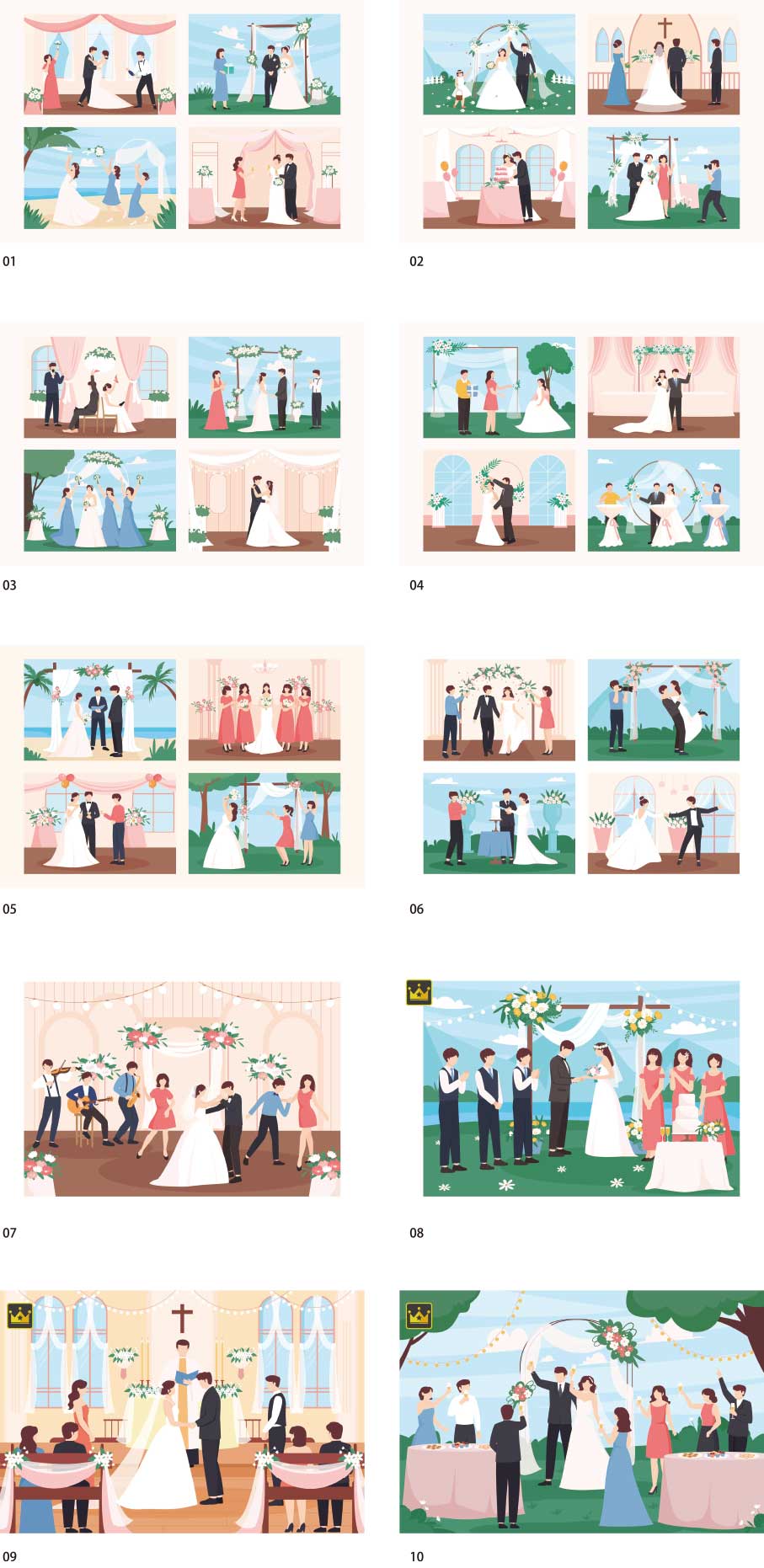 wedding party illustration