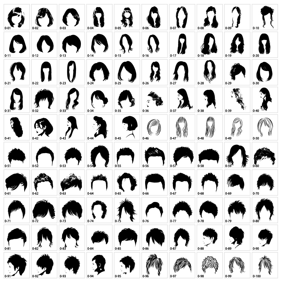 Hairstyle silhouette
