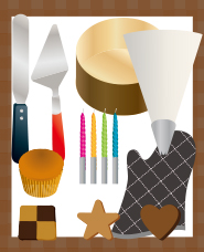 Illustration confectionery hen cooking utensil