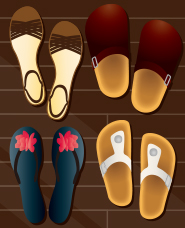 Women's shoes, men's shoes illustration 