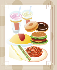Various food illustration 