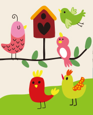 Cute bird illustration