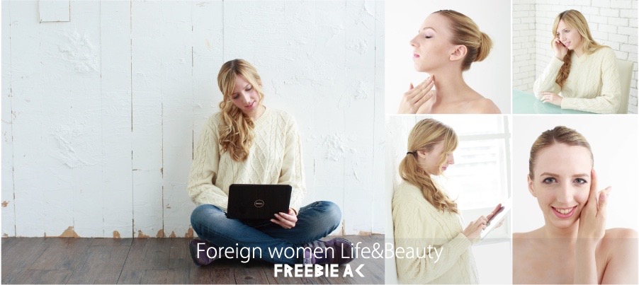 外國女性生活和美容照片材料