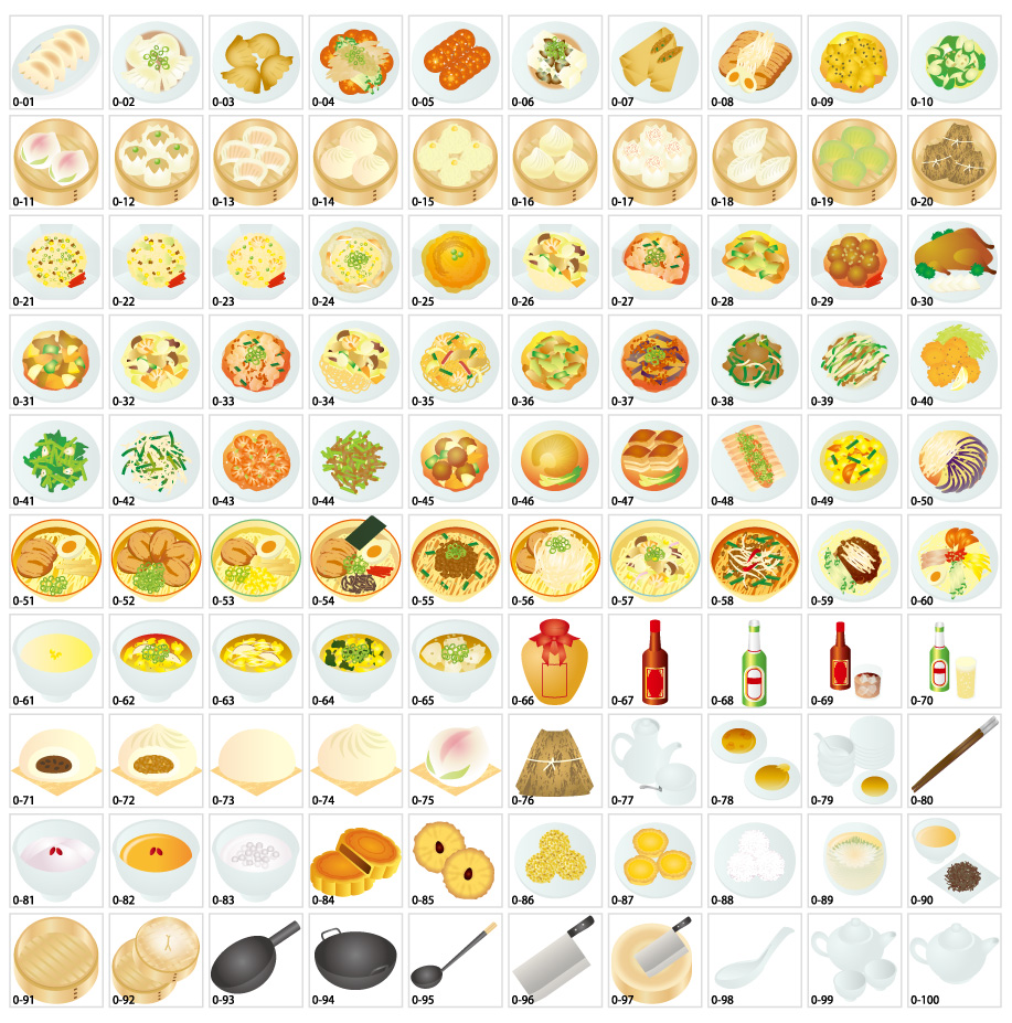 Vật liệu minh họa thực phẩm Trung Quốc
