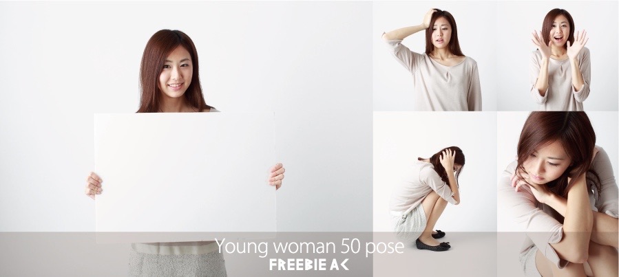 Young woman 50 pose Stock Photos vol.8