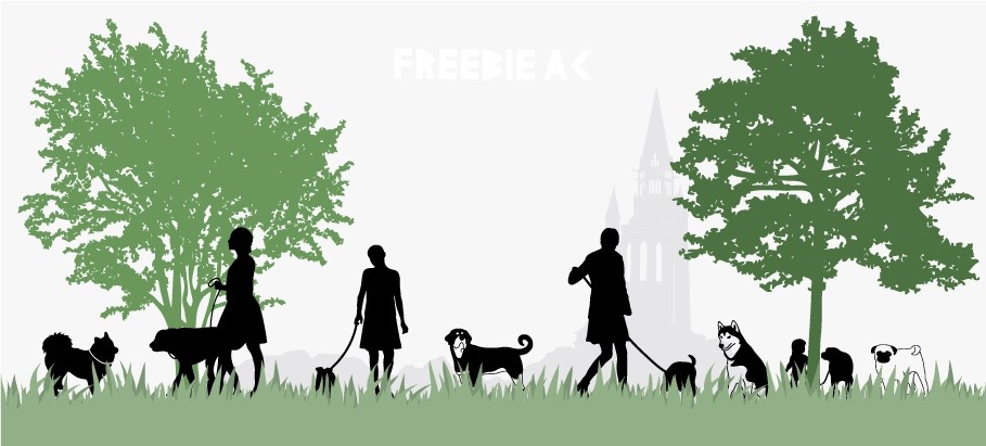 犬 散歩シルエット素材 Freebie Ac Mail Magazine