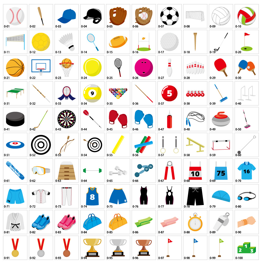 Sporting goods illustration