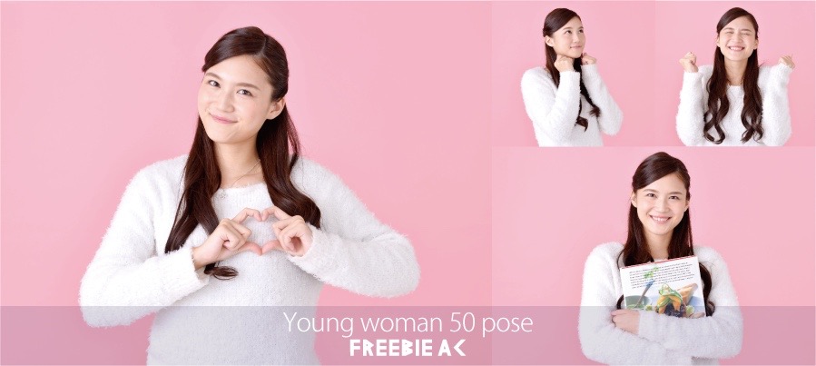 Young woman 50 pose Stock Photos