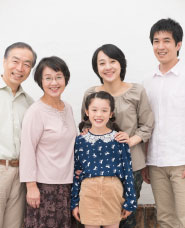 일본인 세 가족 사진 소재