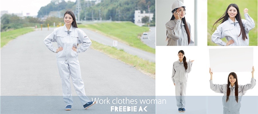 Japanese work clothes woman Stock Photos vol.2