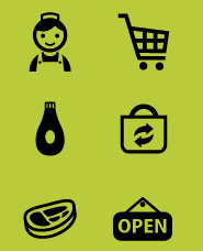 Supermarket silhouette icon