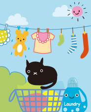 Cute laundry illustration
