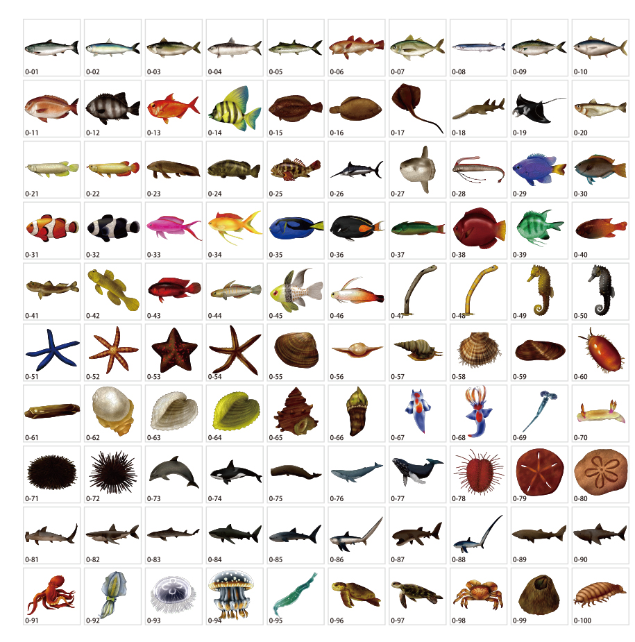 Sinh vật biển thực vật liệu minh họa