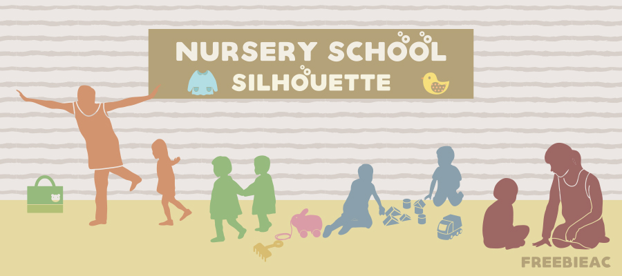 Nursery school silhouette