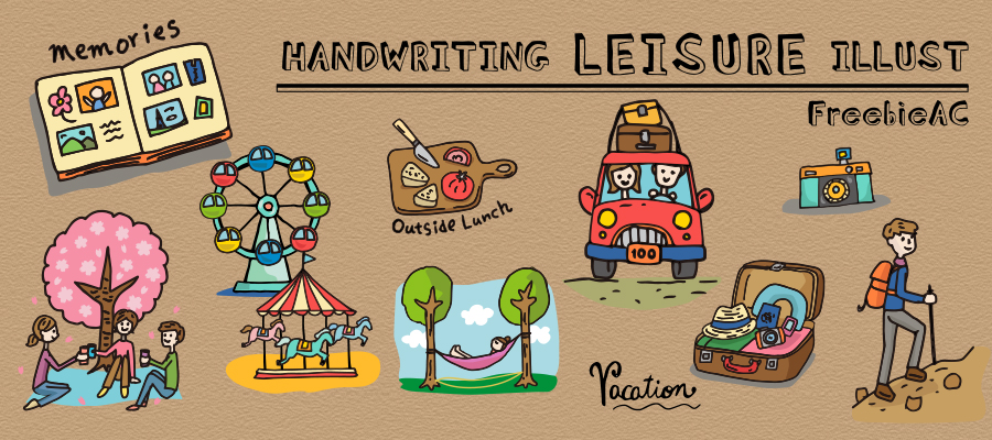 Handwriting leisure illustration