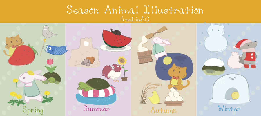 Season animal illustration