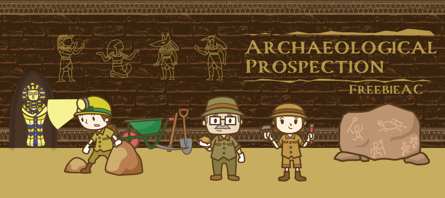 Archaeological prospection illustration