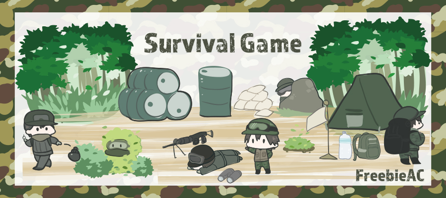 Survival game illustrations