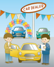 Car dealer illustrations