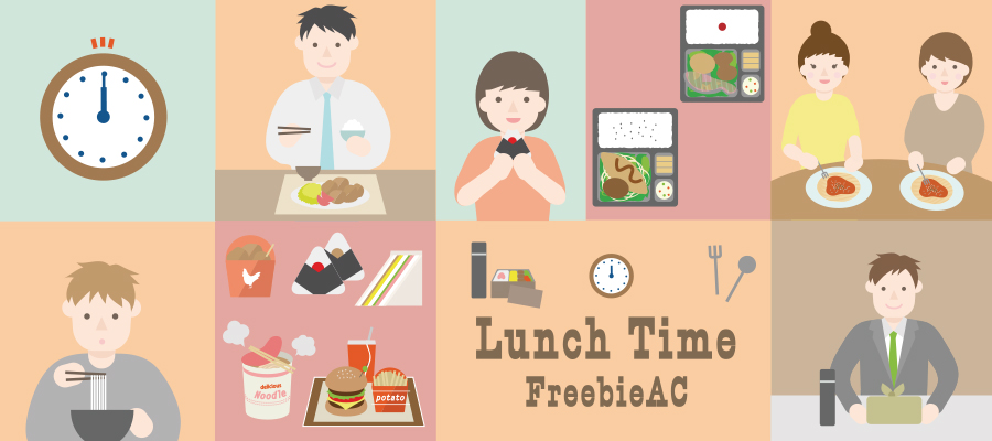 Lunch time illustrations