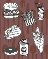 Sketch fastfood illustrations