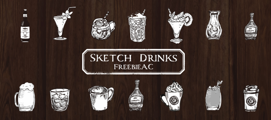 Sketch drink illustrations