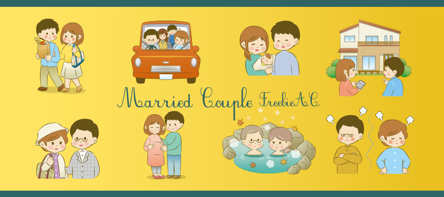Married couple illustrations