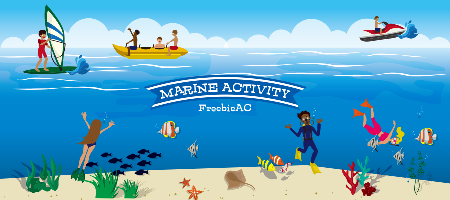 Marine activity illustrations