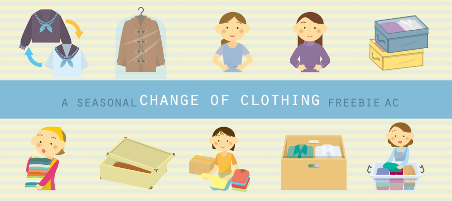 Change clothing illustrations