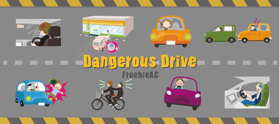 Dangerous driving illustrations