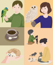 Creature cafe illustration