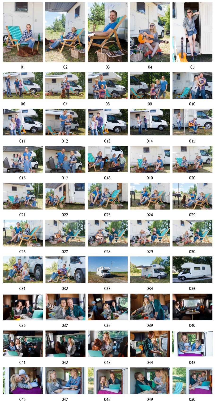 Camping car family photos