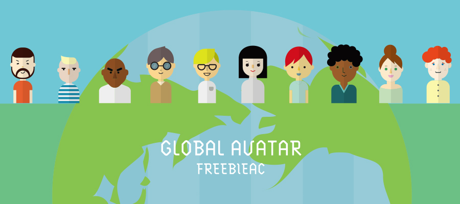 Illustration material of global avatar
