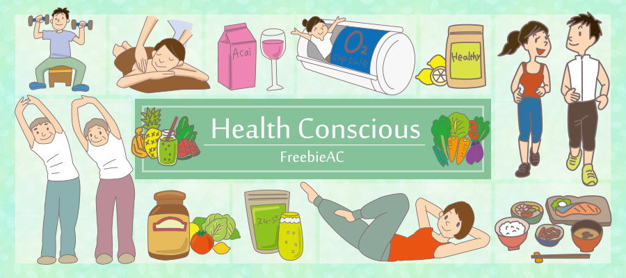 Health-oriented illustration material