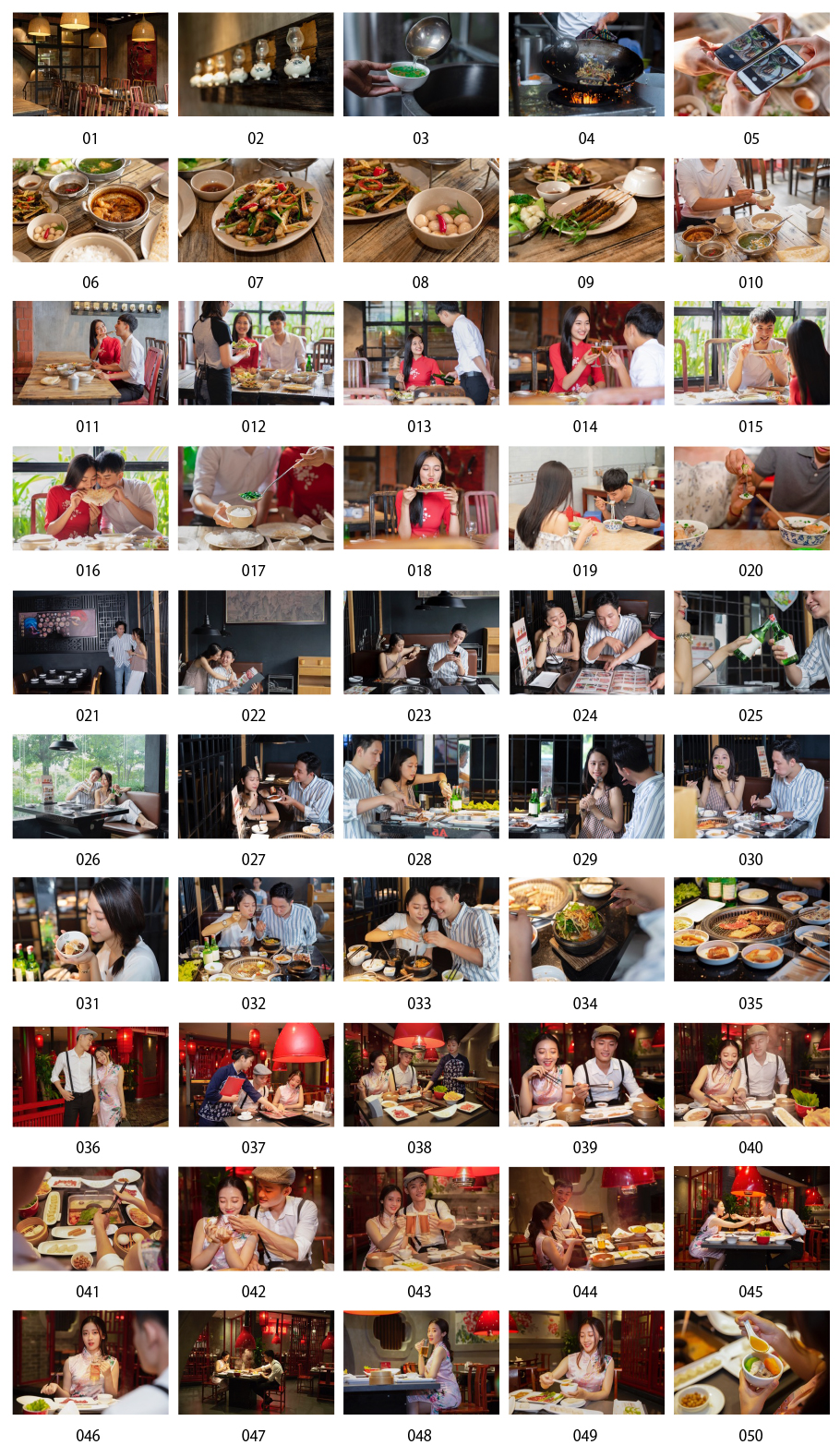 亞洲食物和夫婦照片