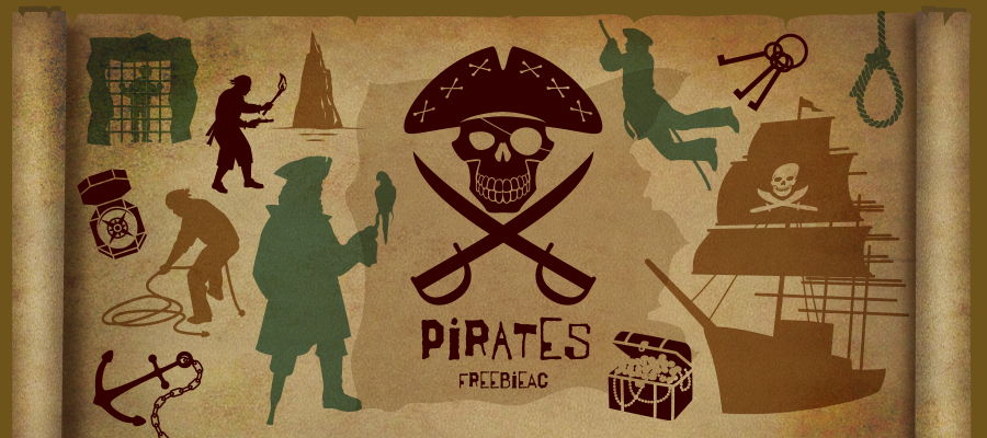 Pirate silhouette material