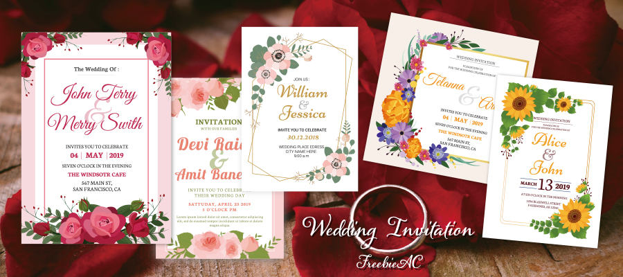Wedding card template material