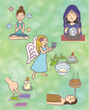 Spiritual healing illustration material