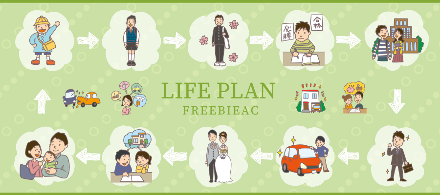 Illustration material of life plan