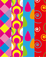 Vivid color pattern material