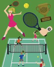 Illustration material of tennis