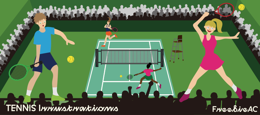 Illustration material of tennis
