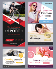 Web banner template material