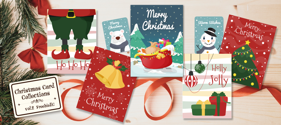 Christmas card template material collection vol.2