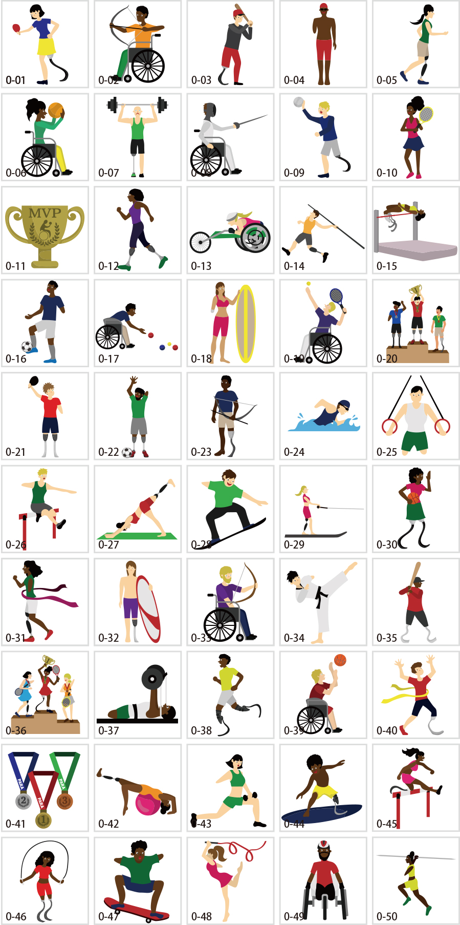 Parasport illustration material