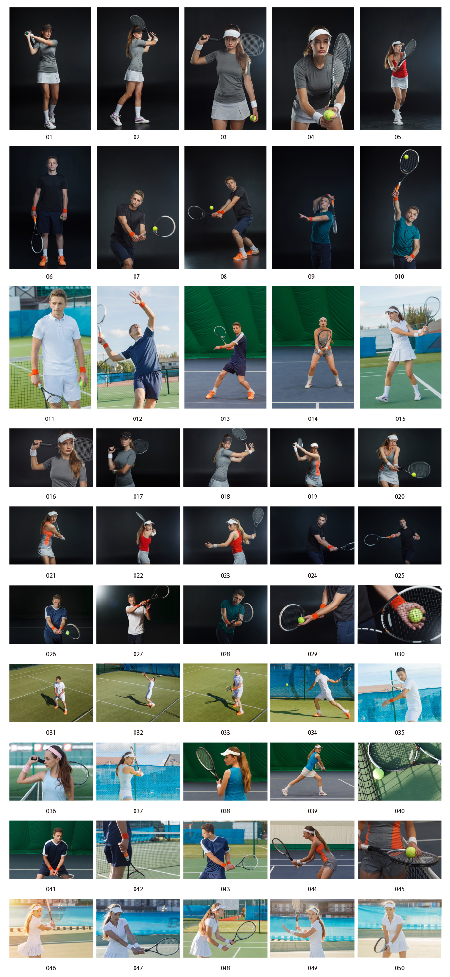 Pro tennis picture material