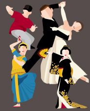 世界舞蹈插圖材料